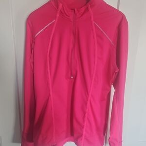 Athleta Quarterzip XLT Neon Pink